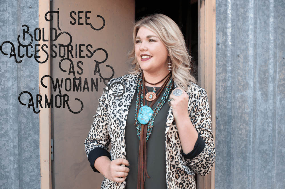 bold accessories woman's armor on mk